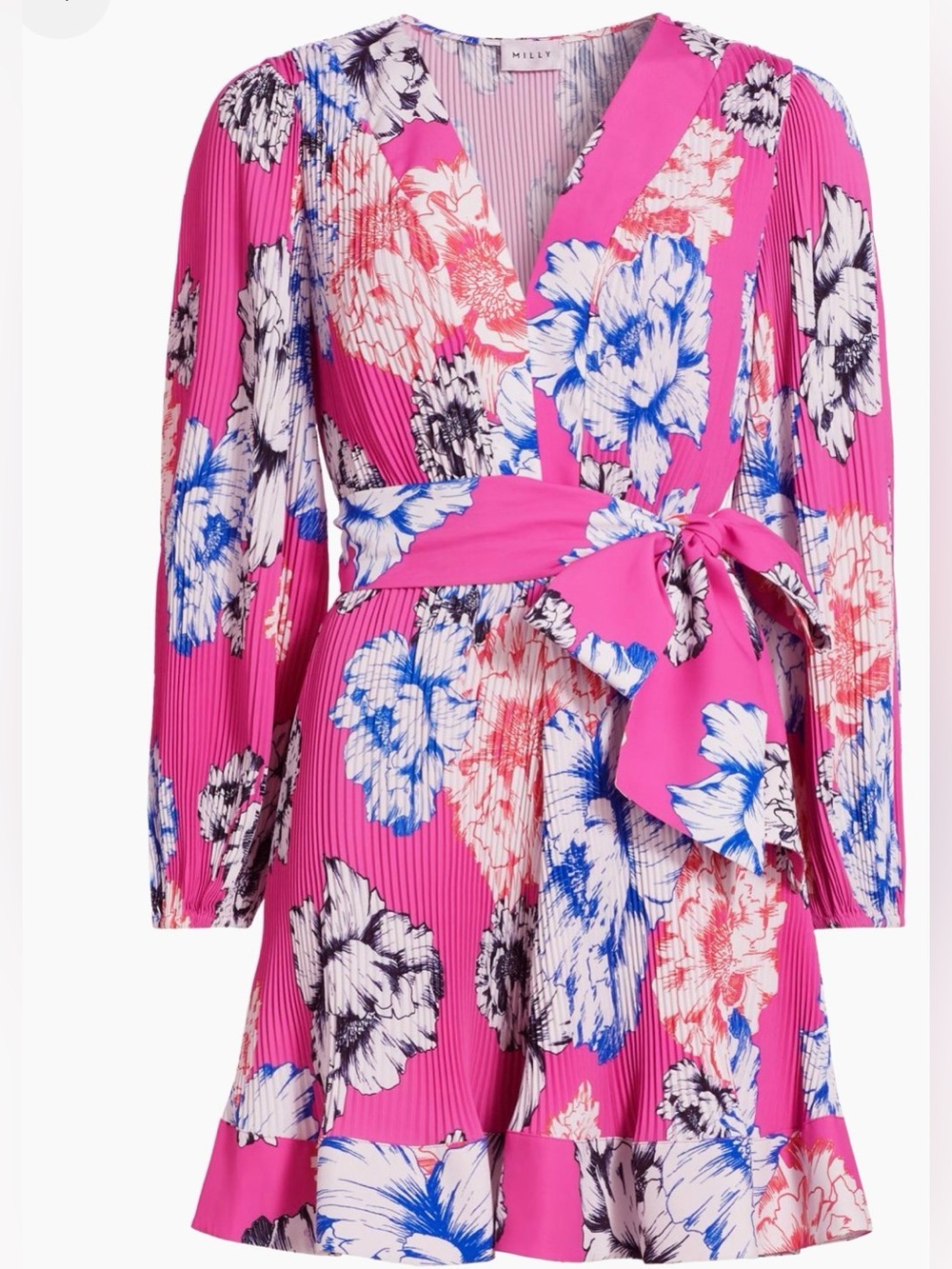 Milly Women's Liv Pleated Mini Dress